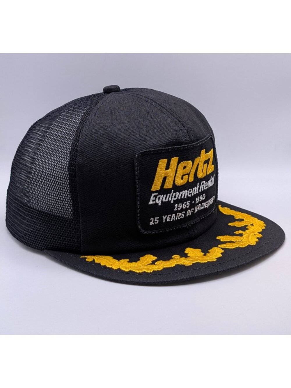 Hertz Equipment Rental Hat K Products Black Scrambled Egg Patch Snapback Cap 25